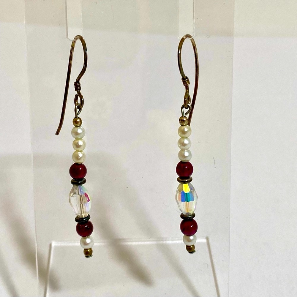 Vintage 90’s Handcrafted Wire dangle Earrings Pierced Ears